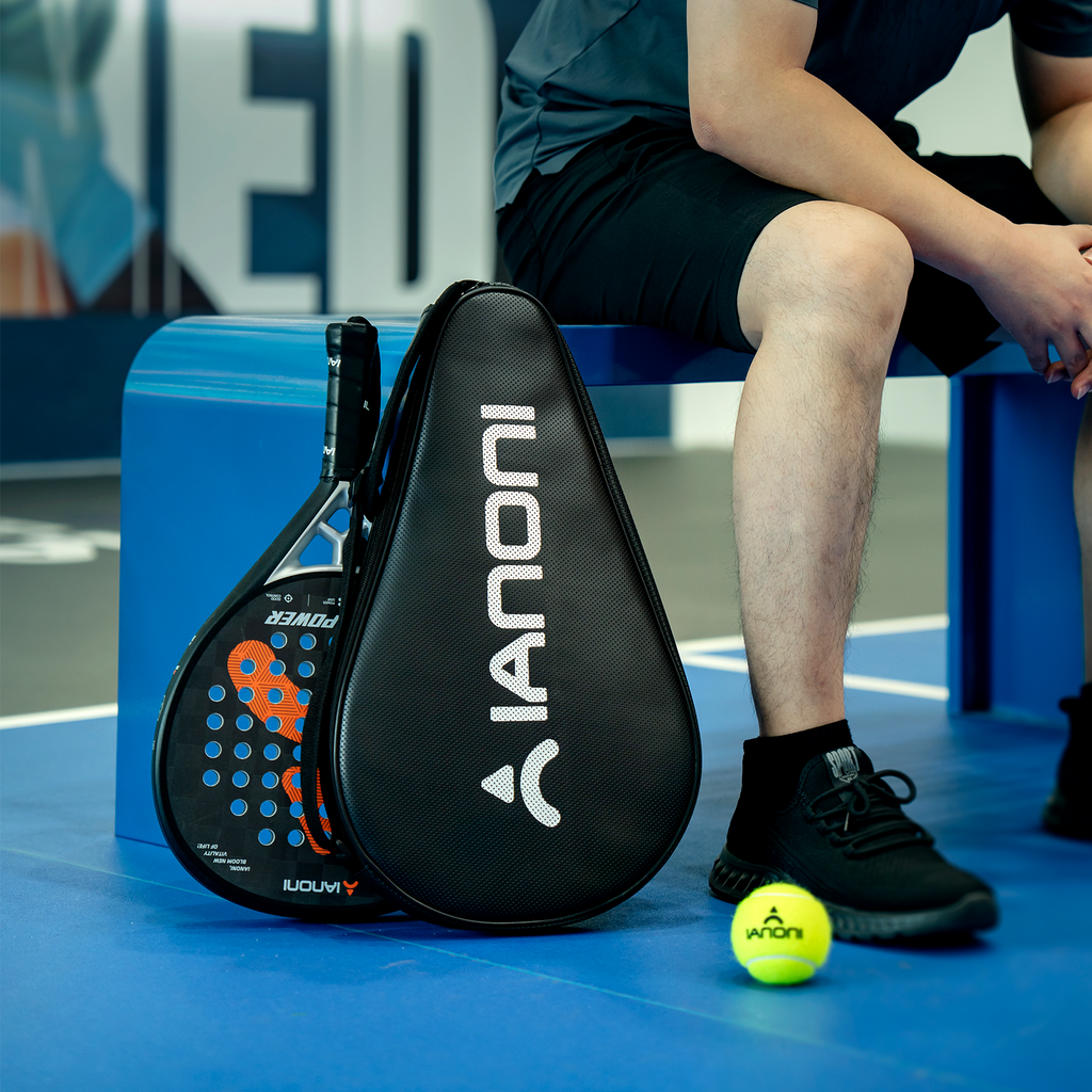 IANONI PADEL BAG Black – Luxuriöse Ledertasche für deinen Padel-Schläger